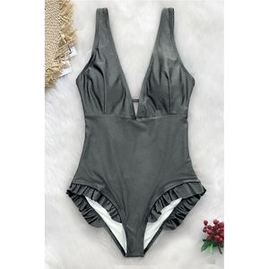 (SOLD) Cupshe Sweet Smile Solid One-Piece Swimsuit